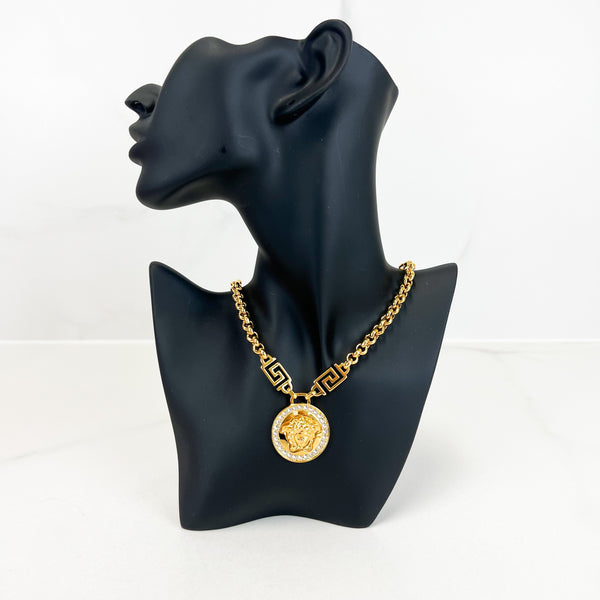 Versace Medusa Greca / Medusa Head Necklace