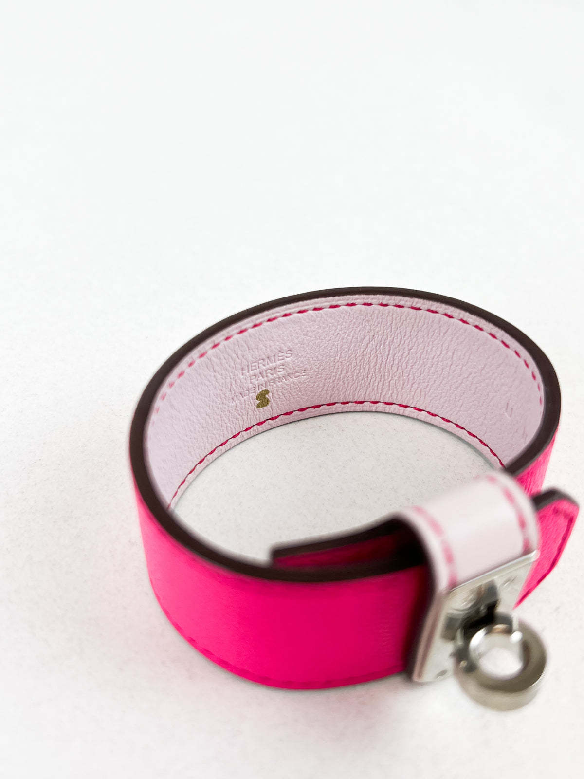 Hermes Kelly Twist Bracelet in Hot Pink