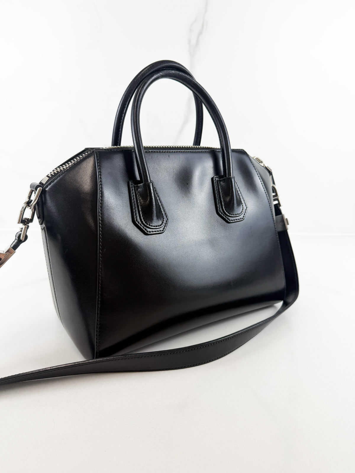 Givenchy Black Smooth Leather Small Antigona