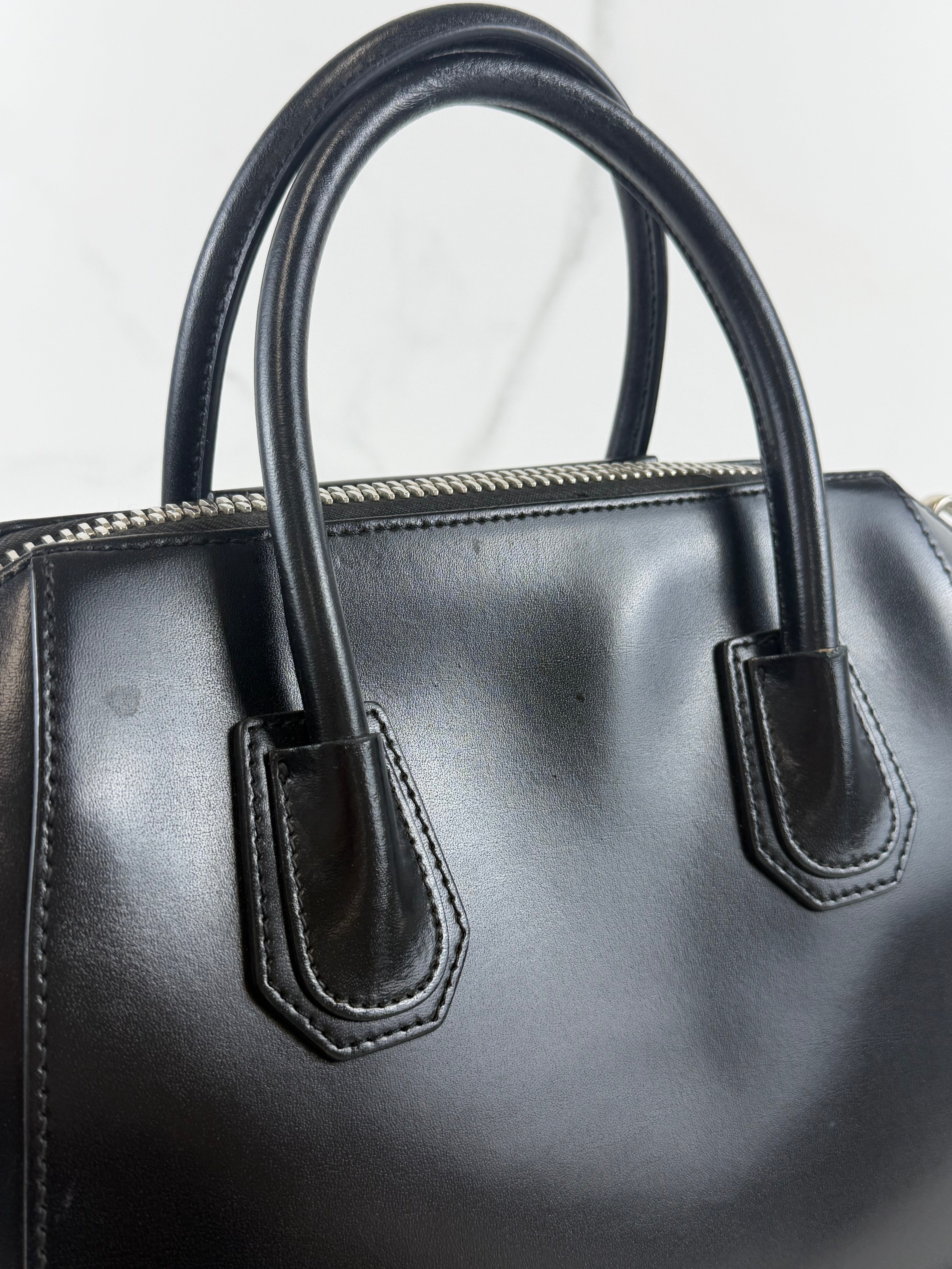 Givenchy Black Smooth Leather Small Antigona