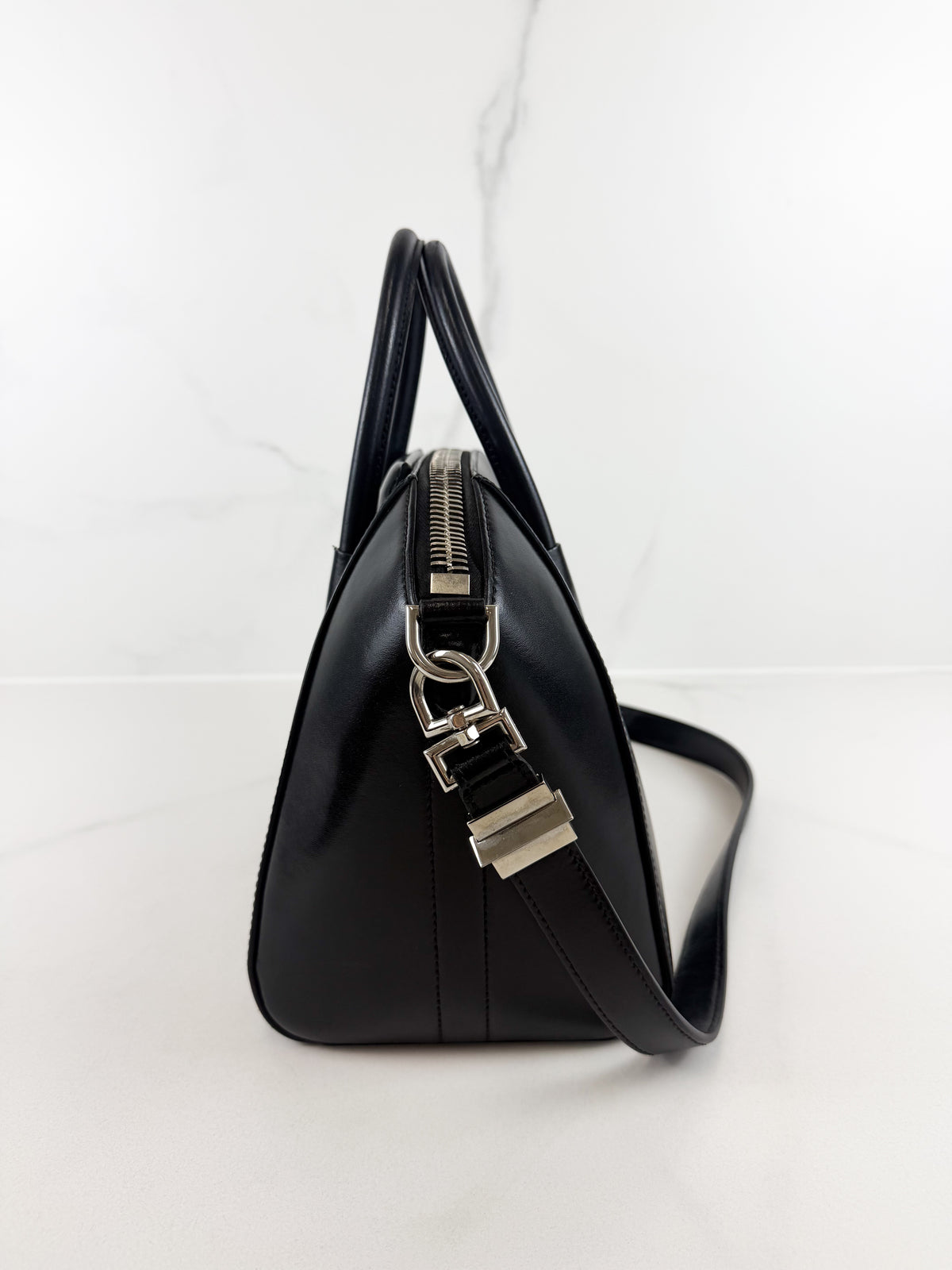 Givenchy Black Smooth Leather Small Antigona