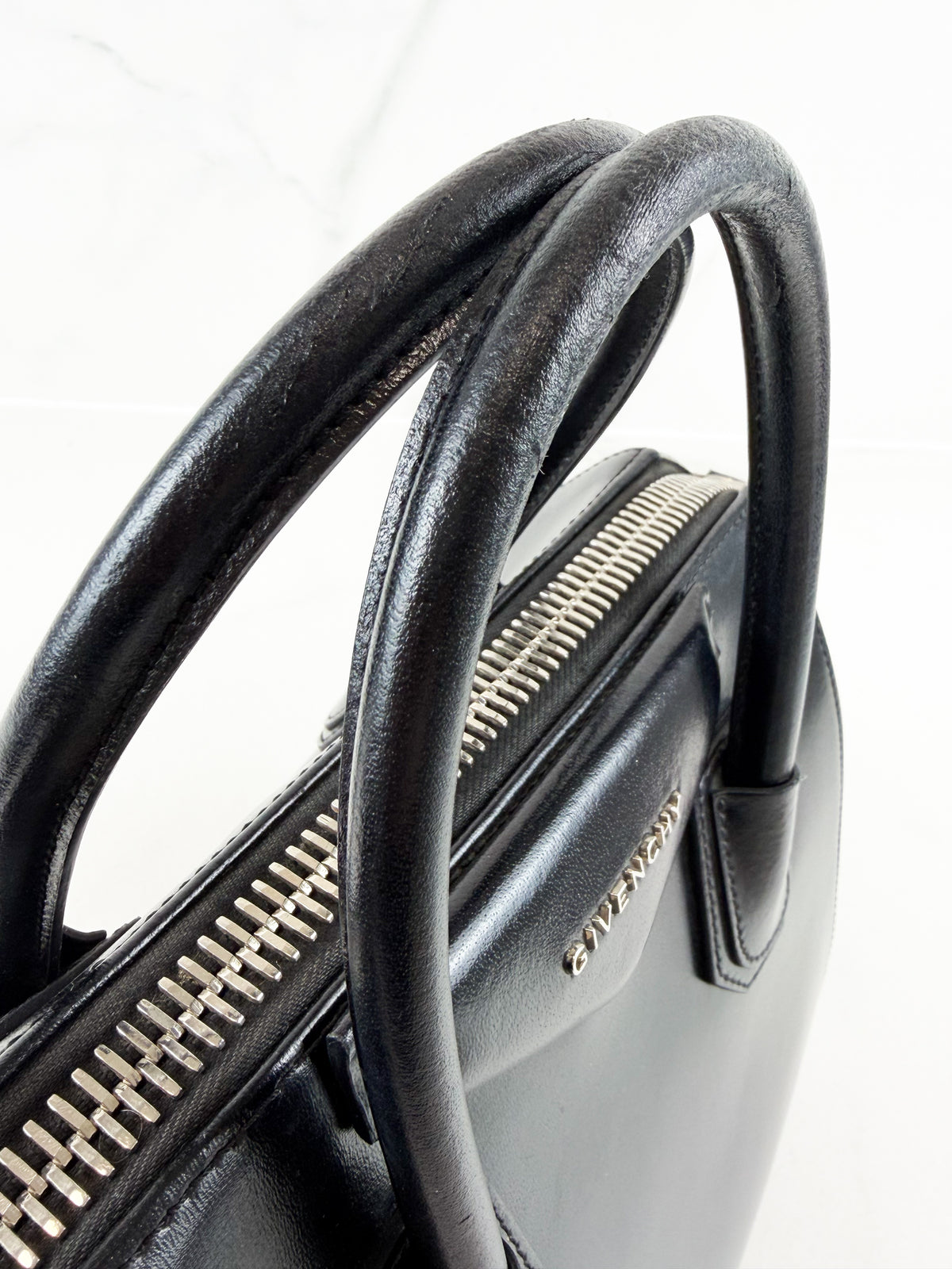 Givenchy Black Smooth Leather Small Antigona