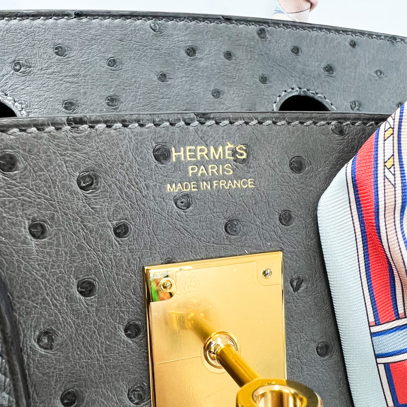 Hermes Birkin 30 Gris Meyer Ostrich