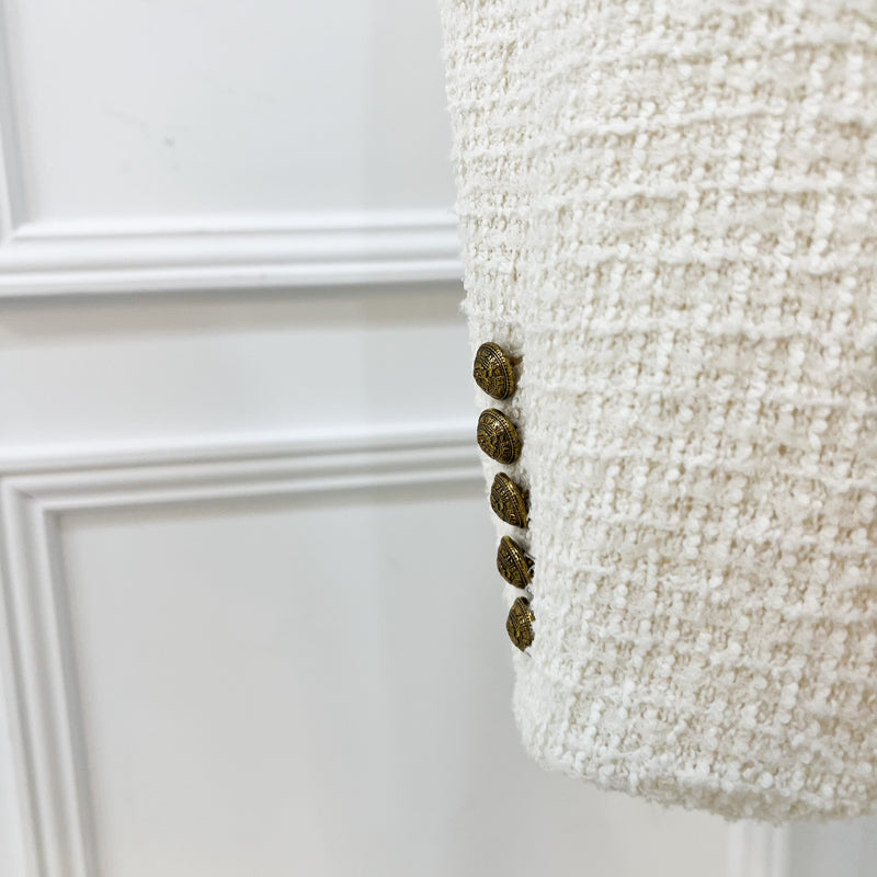 Balmain Tweed Blazer with Gold Buttons