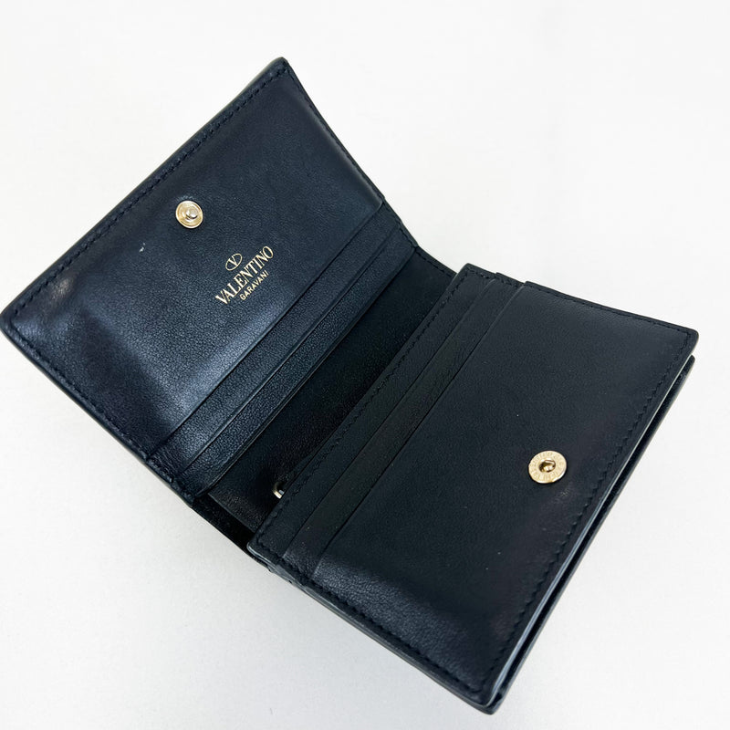 Valentino Rockstud Black Bi Fold Wallet