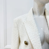 Balmain Tweed Blazer with Gold Buttons
