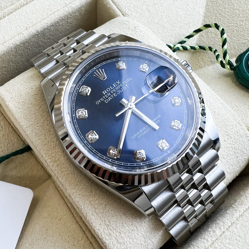 Rolex Datejust 36mm Blue Dial – Shopluxe Consignment