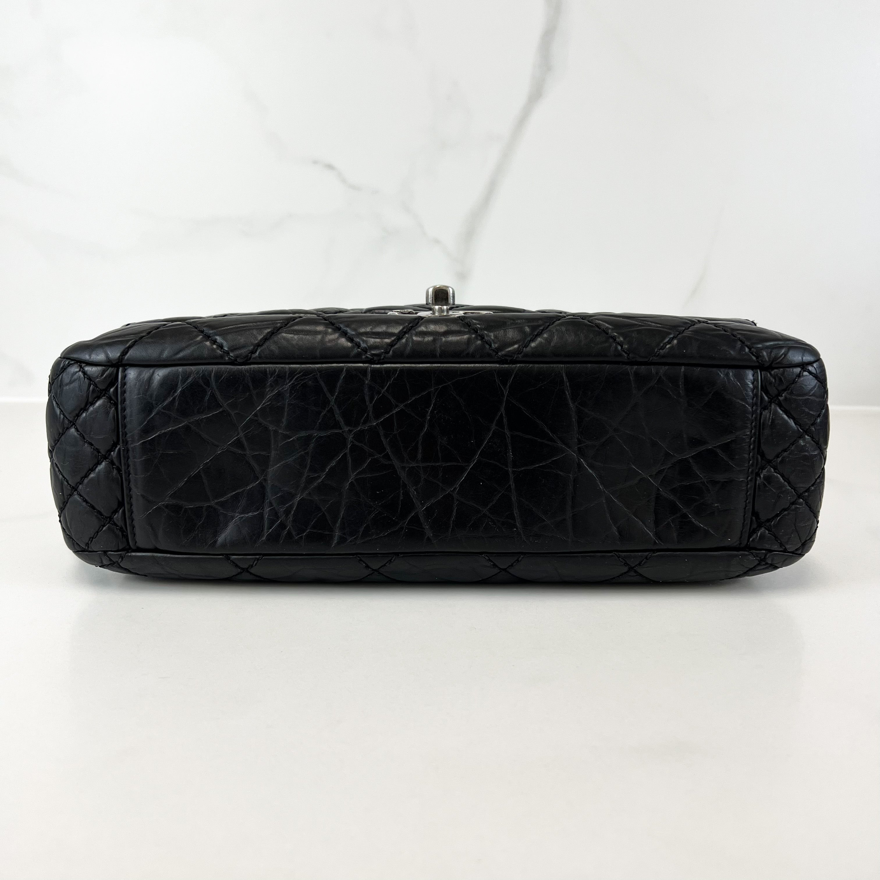 Chanel Portobello Quilted Aged Calfksin Shoulder Flap