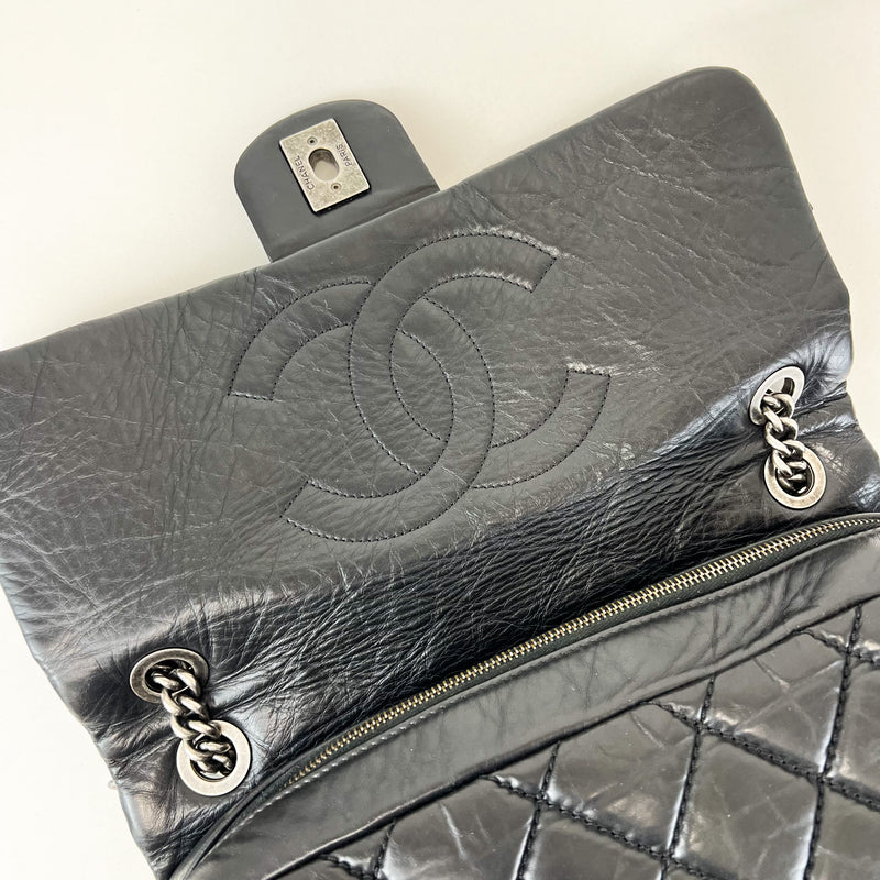 Chanel Portobello Quilted Aged Calfksin Shoulder Flap