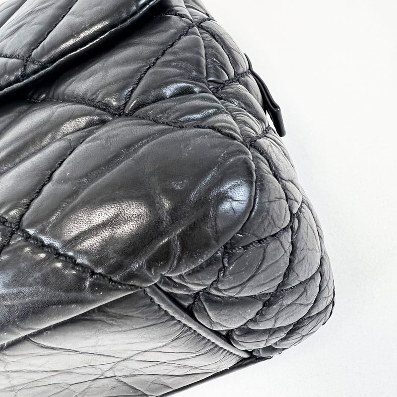 Chanel Portobello Quilted Aged Calfksin Shoulder Flap