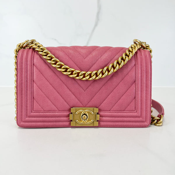 Chanel Old Medium Boy Bag with GHW