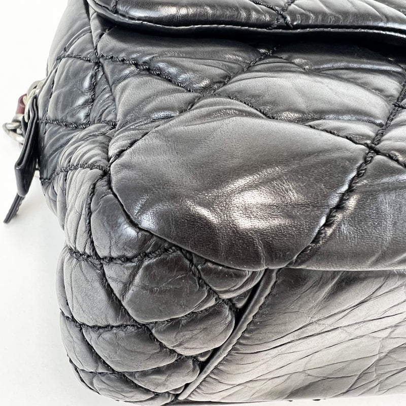 Chanel Portobello Quilted Aged Calfksin Shoulder Flap