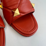 Valentino Deep Orange Roman Mule 80mm Size 40
