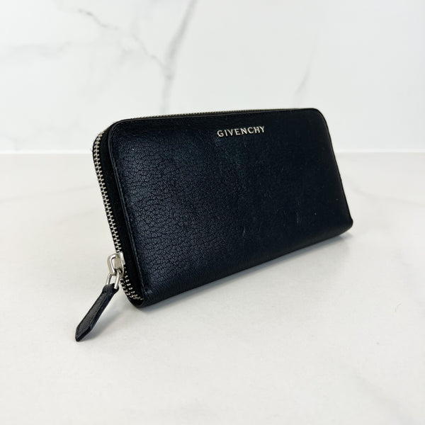 Givenchy Black Leather Logo Wallet